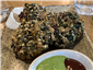 mixed vegetable bhajias with chutney